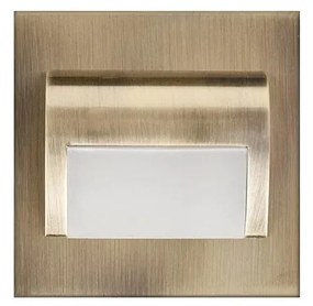 LED Schodiskové svietidlo DECORUS LED/1,2W/12V 3000K mosadz