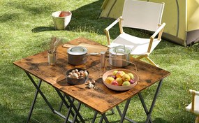 Skladací odkladací stolík Vasagle Abby 48 cm hnedý/čierny