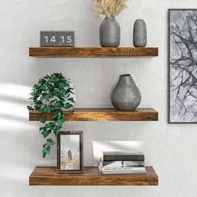 Nástenná polica FIGO + konzola, 50cm, tmavý dub Casaria