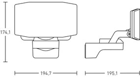 Steinel 090005 - LED Reflektor LED/13,6W/230V 3000K IP54 biela