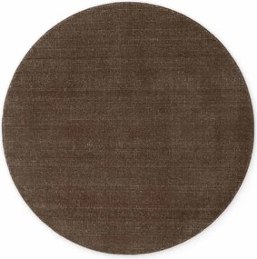 Hnedý ručne tkaný vlnený okrúhly koberec ø 160 cm Greenwich – Ted Baker