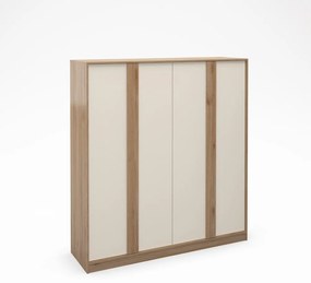 Šatníková skriňa v dekore duba v krémovo-prírodnej farbe 180x197,5x53 cm Dennis – Marckeric