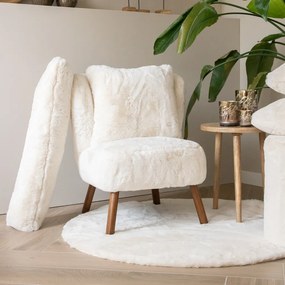 Biely plyšový mäkučký dlhý vankúš Soft Teddy White Off - 90*13*20cm