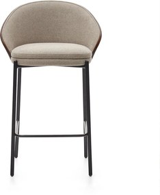 Hnedo-béžová barová stolička (výška sedadla 65 cm) Eamy – Kave Home