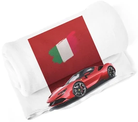 Sablio Deka Ferrari Talianska vlajka na červenom bloku - 190x140 cm