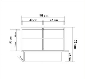 Komoda Ruba III 90 cm orech