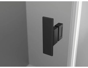 Mexen Mist-H L Duo, 2-krídlový sprchový kút 105 x 105 cm, číre sklo, čierny profil, 8A5L-105L-105P-70-00