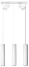 Závesné svietidlo Ring 3, 5x biele kovové tienidlo