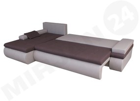 Rohová sedacia súprava Sofia, Dostupné poťahy: ekokoža Soft 017 + Lux 08, Strana: pravá