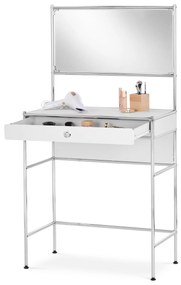 Kovový toaletný stolík »CN3« s veľkým zrkadlom a so zásuvkou