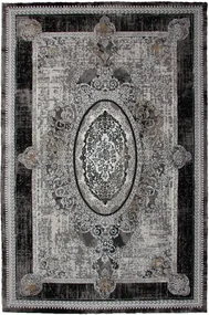 Koberec Tender 27145A VELVET čierny / svetlosivý