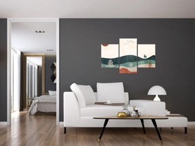 Obraz - Ilustrovaná krajina (90x60 cm)