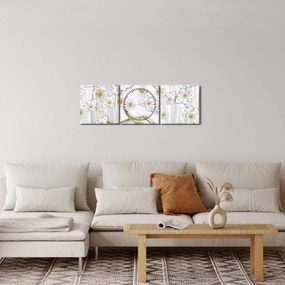 Obraz - Strom so zlatým dekorom (s hodinami) (90x30 cm)