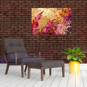 Obraz - Abstraktná maľba kvetov II. (90x60 cm)
