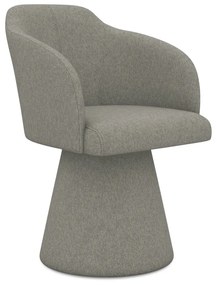 Sivé čalúnené jedálenské kreslo Kanoa – Makamii