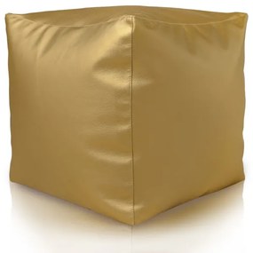 Taburetka Cubo zlatá ekokoža