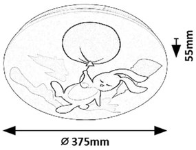Rabalux 71409 - LED Detské stropné svietidlo HOPPLY LED/24W/230V 3000K
