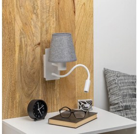Brilagi - LED Nástenná lampa NUBILA 1xE27/25W/230V + LED/3W biela/šedá