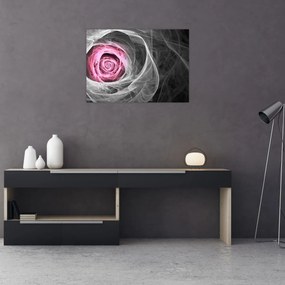 Obraz - Abstraktné ruže, fuchsiová (70x50 cm)
