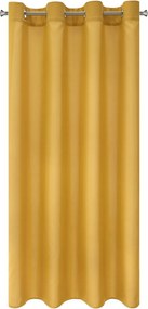 KRÁTKY ZÁVES NA KRÚŽKOCH RITA 140X175 CM HORČICOVÁ