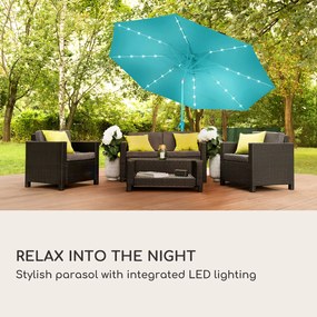 Blumfeldt Calais, slnečník, hliníkový rám, polyester, UV 50, LED svetlo