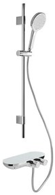 Sprchový systém SAT na stenu s termostatickou batériou biela / chróm SATSSTKPF1, 1 ks
