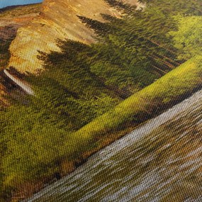 Obraz - Skaly pri jazere (120x50 cm)