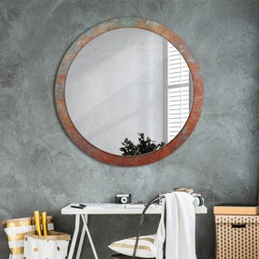 Okrúhle zrkadlo s potlačou Hrdzavý kov fi 100 cm