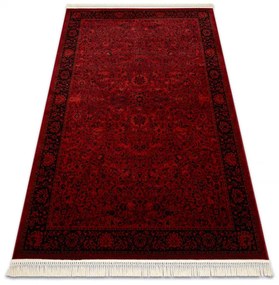 Koberec ORIENT 5125 so strapcami / rám, orientálny / klasický, bordový / čierny