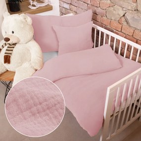 Biante Detské mušelínové posteľné obliečky do postieľky Nature MSN-041 Staroružové Do postieľky 90x140 a 50x70 cm