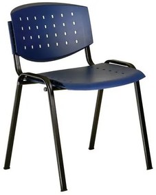 Plastová jedálenská stolička Layer, modrá