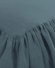Prehoz Linen Frilly 160 x 210cm smaragdový