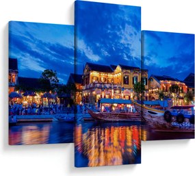 Obraz nočného mesta Hoi An, Vietnam (90x60 cm)