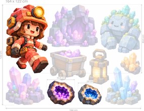 Minecraft Výprava za krystaly arch 46 x 34 cm