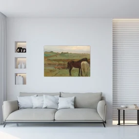 Obraz - Edgar Degas, Horses in a Meadow, reprodukcia (90x60 cm)