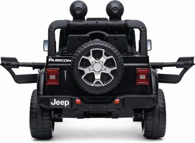 LEAN CARS Elektrické autíčko Jeep Rubicon 4x4, LED, MP3, čierne