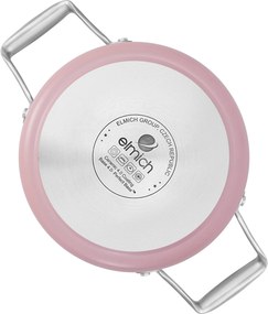 Elmich Nepriľnavý keramický hrniec Vital Ø 20 cm (2.5L) - ružová (OUTLET)