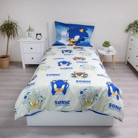 Modrá detská obliečka na jednolôžko z mikrovlákna 140x200 cm Sonic – Jerry Fabrics