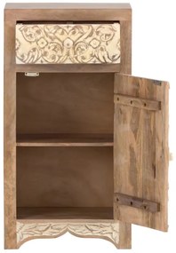furniture-nabytek.cz - Masívna kúpeľňová spodná skrinka Delhi z mangového dreva, lakovaná, hnedá – 43×30×80 cm