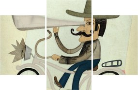 Astronóm na bicykli (90x60 cm)