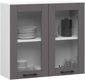 Horná kuchynská skrinka OLIWIA W80 H720 biela / sivá