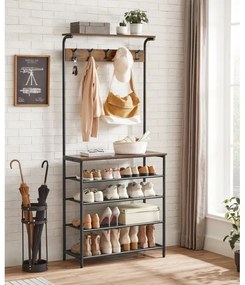 Stojanový vešiak NAVOR hnedá/čierna