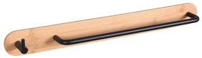 Erga Plain, 1-háčik s držiakom na uteráky 400 mm, čierna matná-hnedá, ERG-08059