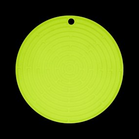 Erga Basic, okrúhla silikónová kuchynská podložka 204x204x3 mm, žltá, ERG-03749