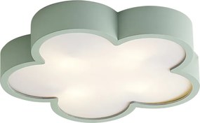 Detské stropné svietidlo zelené s bielou farbou - Lucille