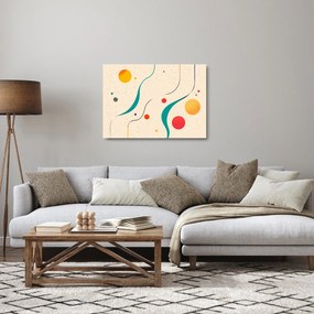 Sklenený obraz - Minimalistická farebná ilustrácia (70x50 cm)