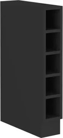 Dolný kuchynský regál Monza, 15 cm, čierny%