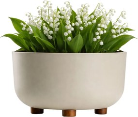 PLASTOVÝ KVETINÁČ TERRA 27X17 CM BÉŽOVÁ