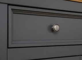 PROXIMA.store - Rustikálna drevená vitrína veľká 4s.2 - BELLUNO ELEGANTE FARBA: biela - dub