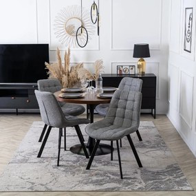 PROXIMA.store - Čalúnená jedálenska stolička RICK 2 FARBA: sivá, MATERIÁL: pletená